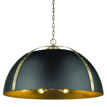 Golden 6928-8P AB-BLK - Golden Lighting Aldrich 8-light Chandelier in Aged Brass